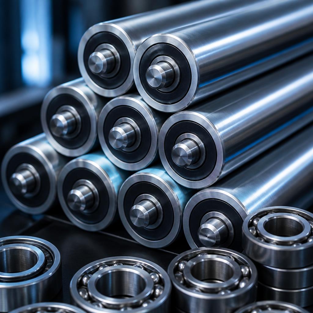 Roletes e rolamentos industriais de fabricação própria